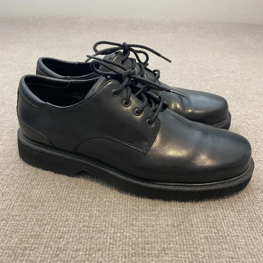 Rockport Shoes Mens Size 13 W Black Leather Derby Dress Waterproof K70011